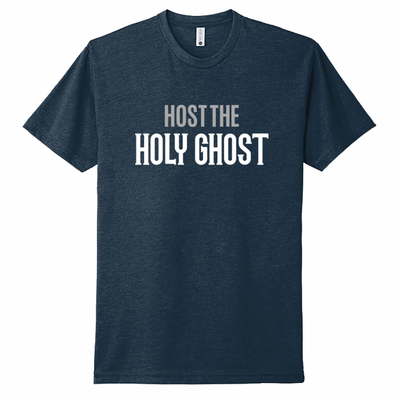 Host The Holy Ghost White & Gray Design Unisex T-Shirt