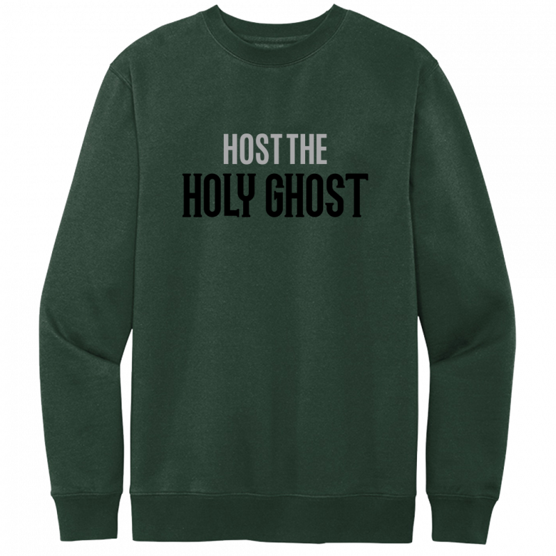 Host The Holy Ghost Black & Gray Design Crewneck Sweatshirt