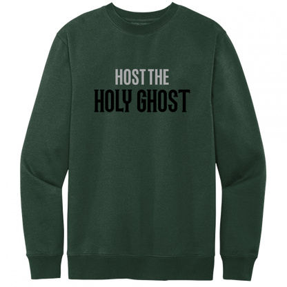 Host The Holy Ghost Black & Gray Design Crewneck Sweatshirt