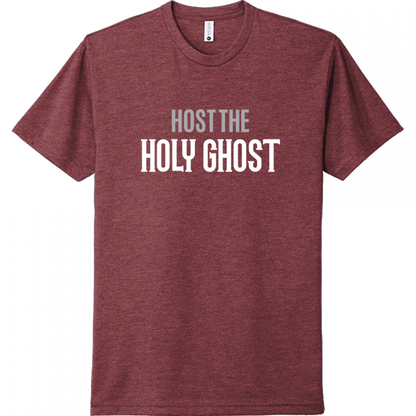 Host The Holy Ghost White & Gray Design Unisex T-Shirt