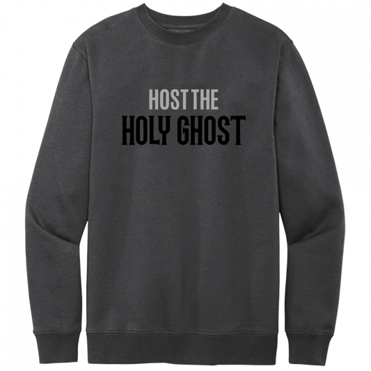 Host The Holy Ghost Black & Gray Design Crewneck Sweatshirt