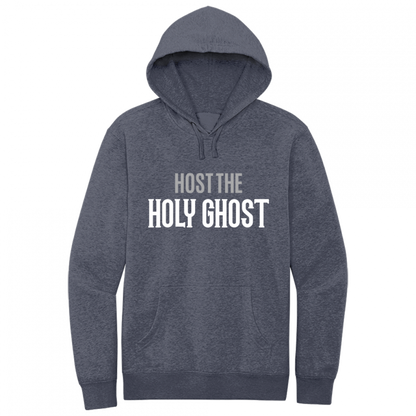 Host The Holy Ghost White & Gray Design Hoodie Sweatshirt