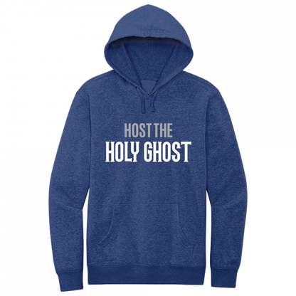 Host The Holy Ghost White & Gray Design Hoodie Sweatshirt