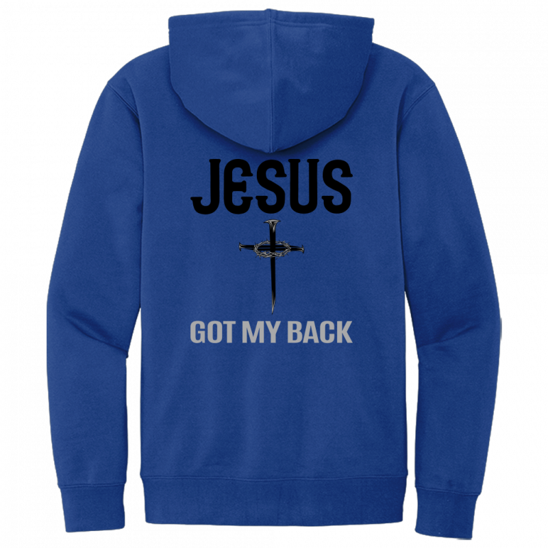 Jesus Got My Back Black Design Hoodie Sweatshirt