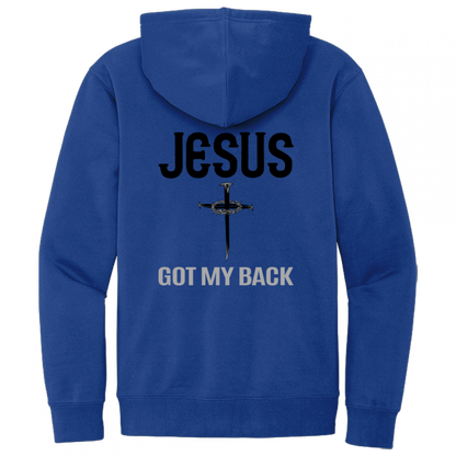 Jesus Got My Back Black Design Hoodie Sweatshirt