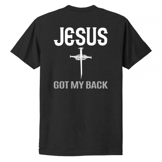 Jesus Got My Back White Design Unisex T-Shirt