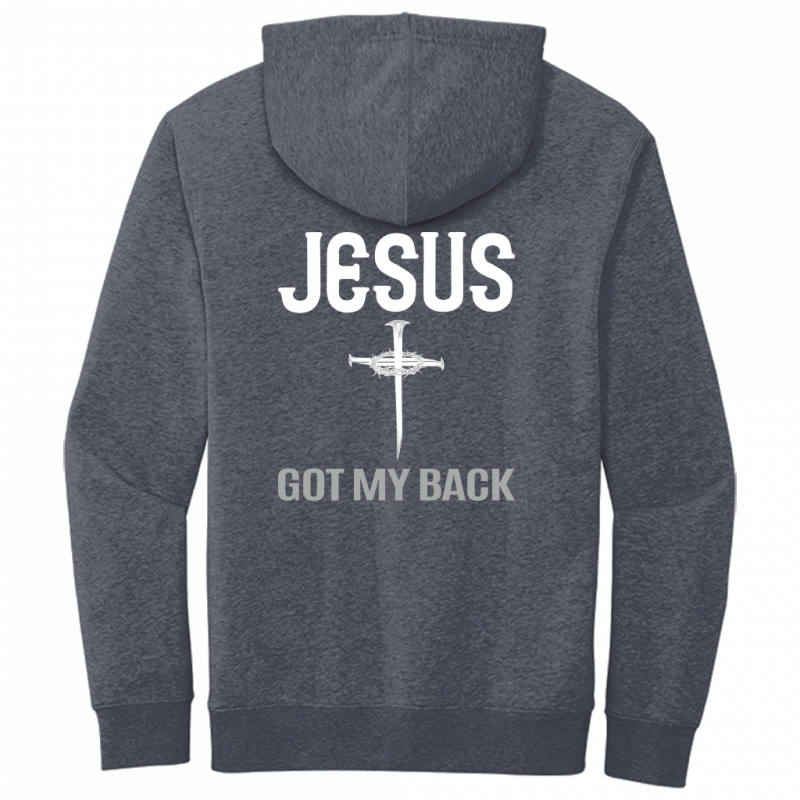 Jesus Got My Back White Design Hoodie Sweatshirt