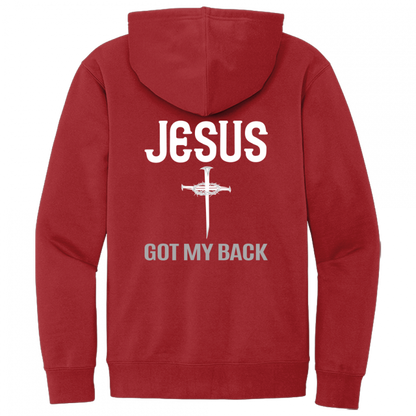 Jesus Got My Back White Design Hoodie Sweatshirt