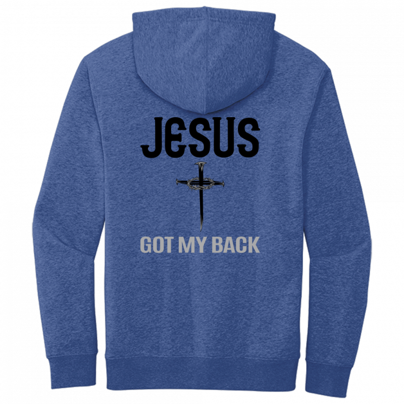 Jesus Got My Back Black Design Hoodie Sweatshirt