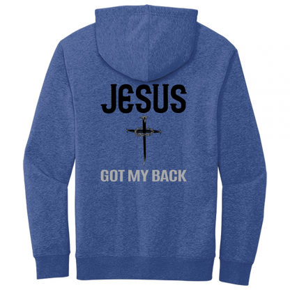 Jesus Got My Back Black Design Hoodie Sweatshirt