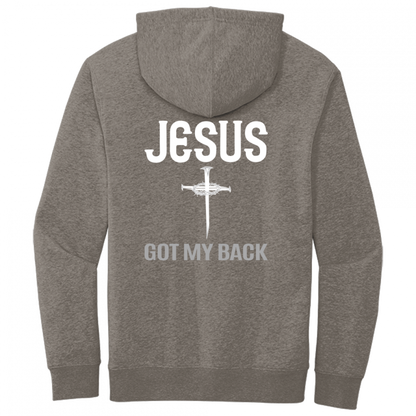 Jesus Got My Back White Design Hoodie Sweatshirt