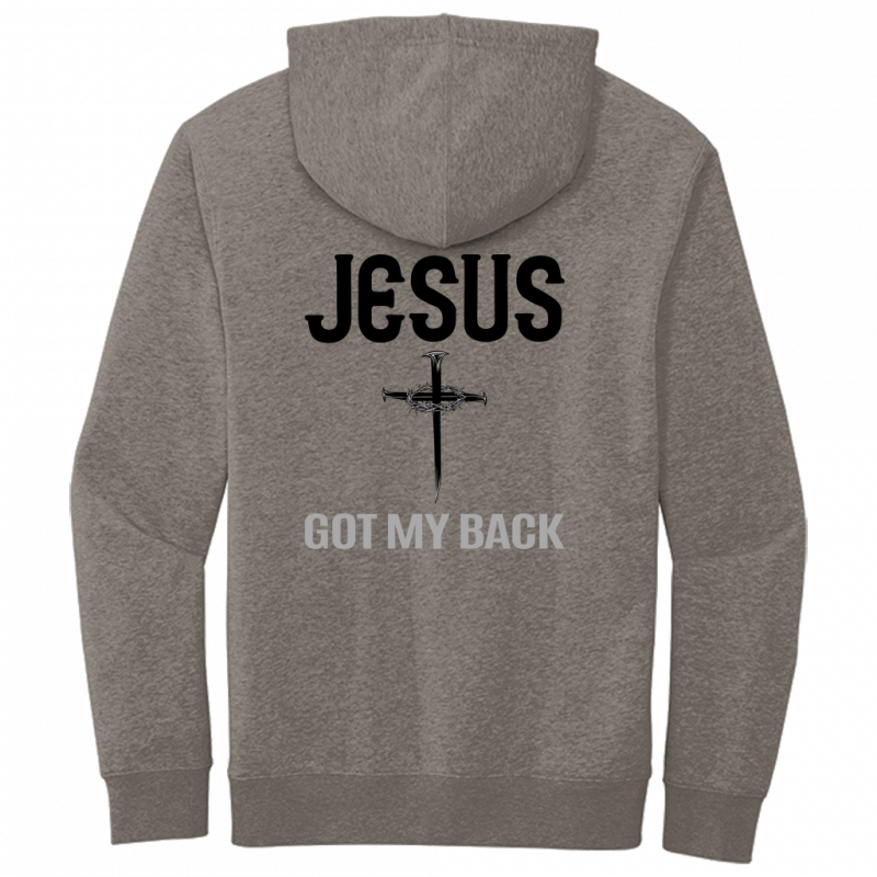 Jesus Got My Back Black Design Hoodie Sweatshirt