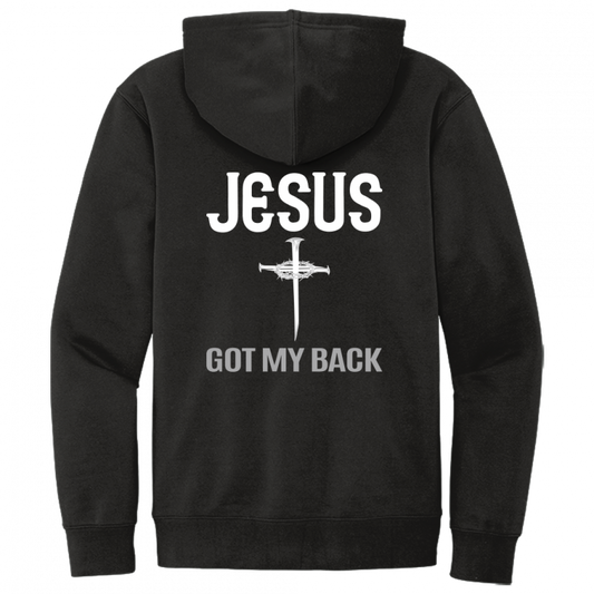 Jesus Got My Back White Design Hoodie Sweatshirt