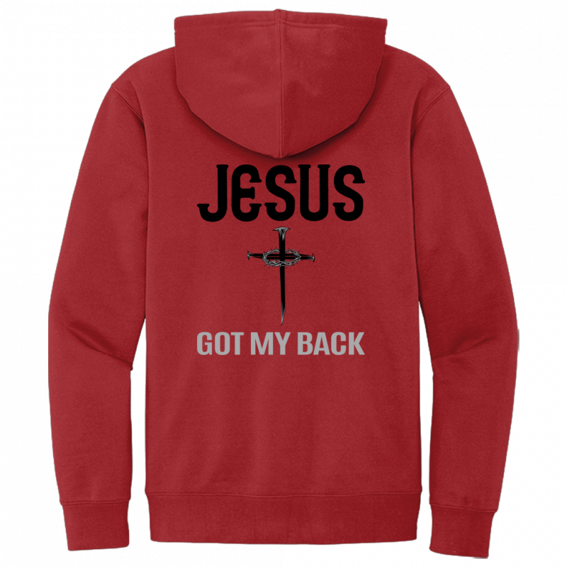 Jesus Got My Back Black Design Hoodie Sweatshirt