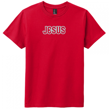 Jesus Gray Design Youth T-Shirt