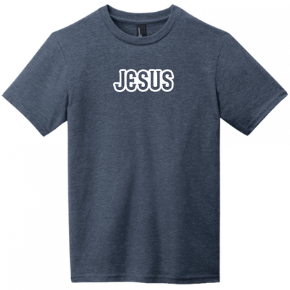 Jesus White Design Youth T-Shirt