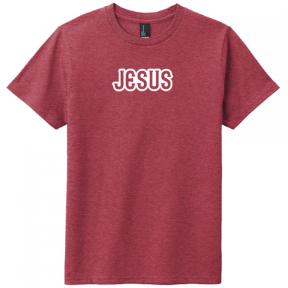 Jesus White Design Youth T-Shirt