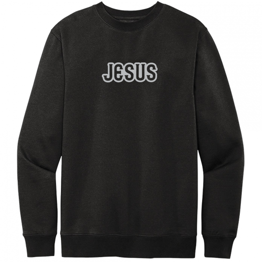 Jesus Gray Design Crewneck Sweatshirt