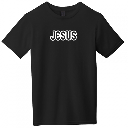 Jesus White Design Youth T-Shirt