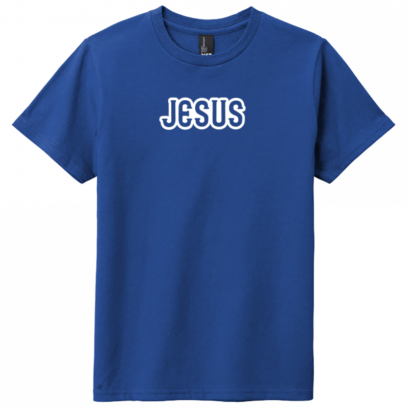 Jesus White Design Youth T-Shirt