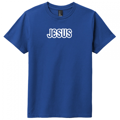 Jesus White Design Youth T-Shirt