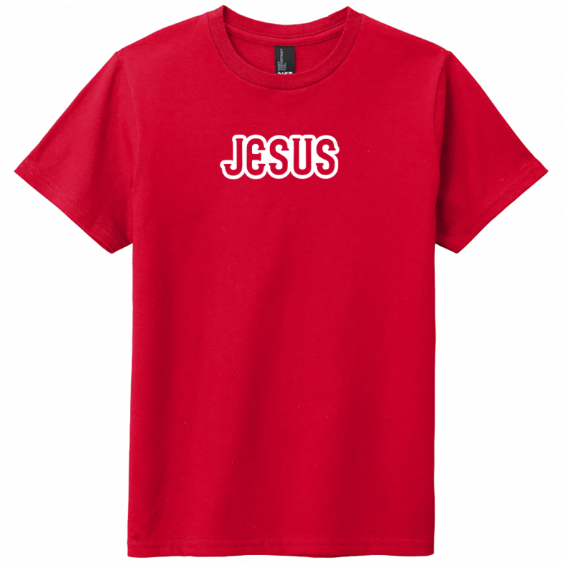 Jesus White Design Youth T-Shirt