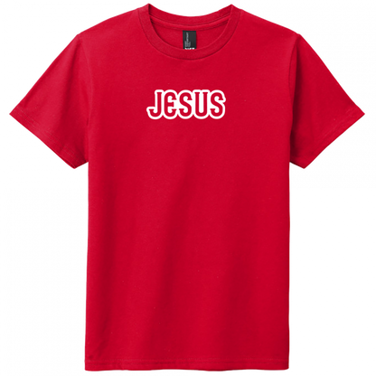 Jesus White Design Youth T-Shirt