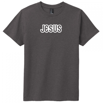 Jesus White Design Youth T-Shirt