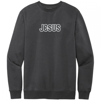 Jesus Gray Design Crewneck Sweatshirt