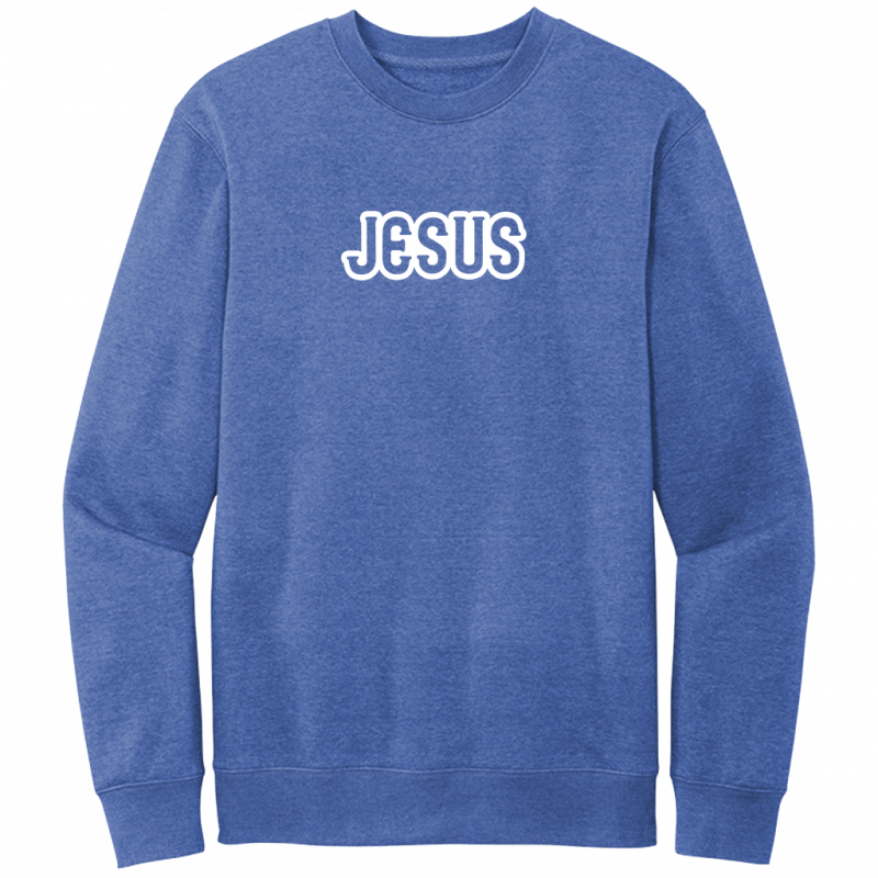 Jesus White Design Crewneck Sweatshirt