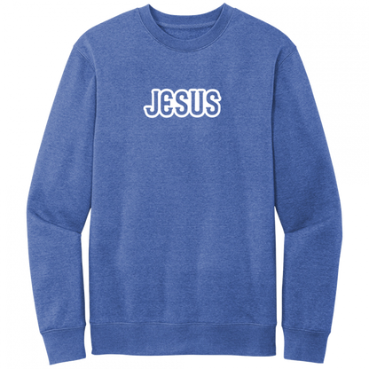 Jesus White Design Crewneck Sweatshirt