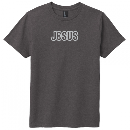 Jesus Gray Design Youth T-Shirt