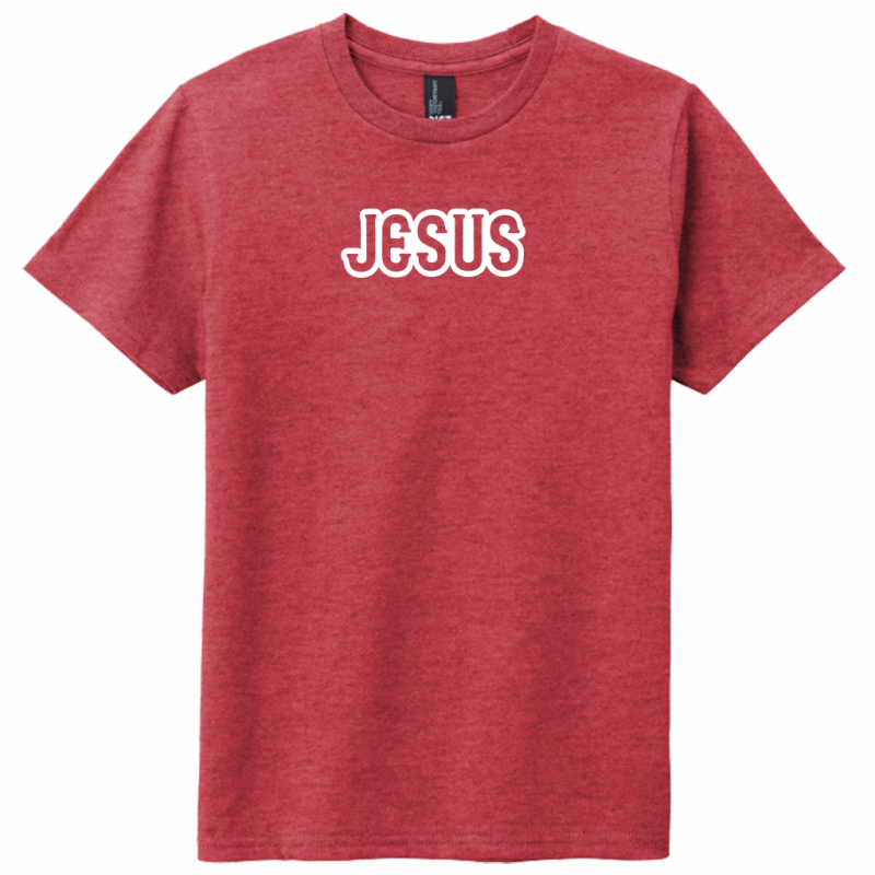 Jesus White Design Youth T-Shirt