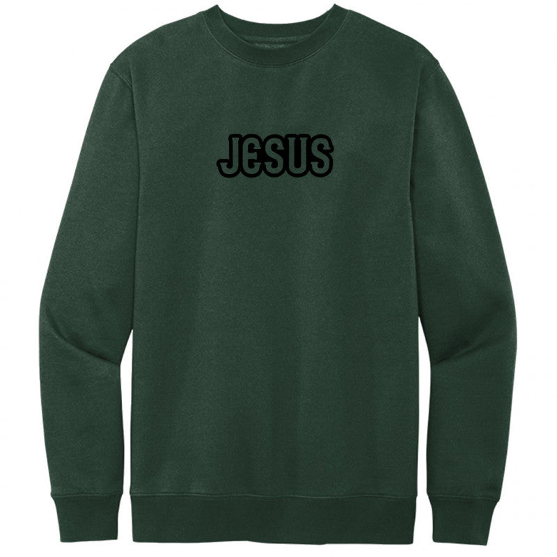 Jesus Black Design Crewneck Sweatshirt