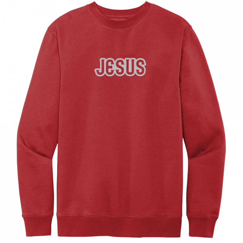 Jesus Gray Design Crewneck Sweatshirt