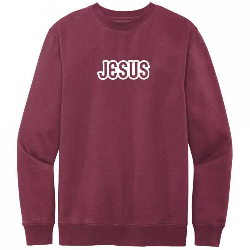 Jesus White Design Crewneck Sweatshirt