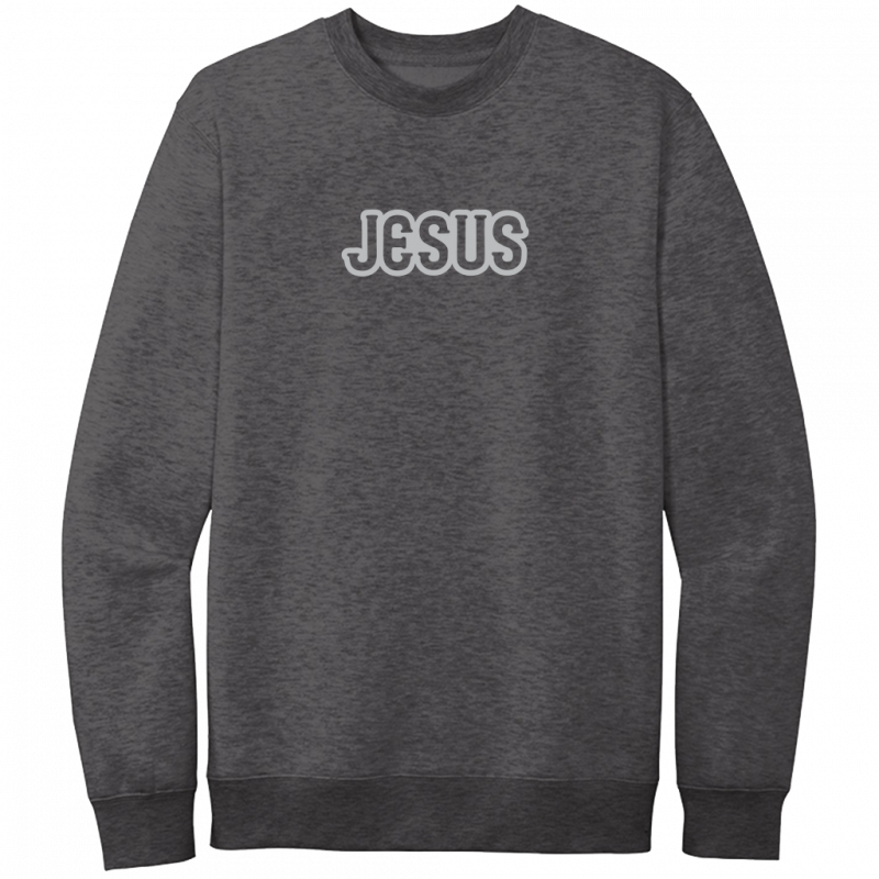 Jesus Gray Design Crewneck Sweatshirt