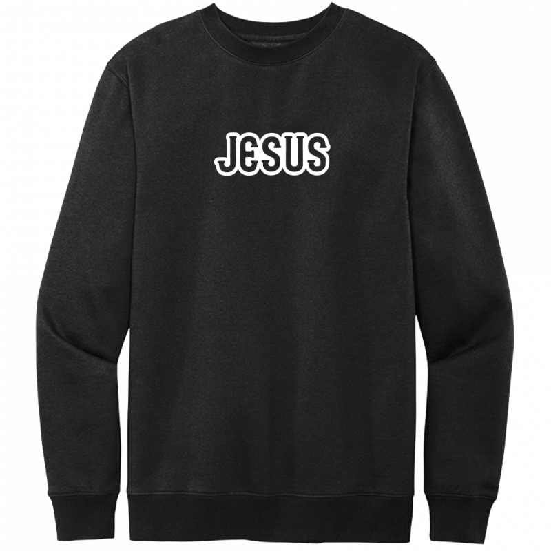 Jesus White Design Crewneck Sweatshirt