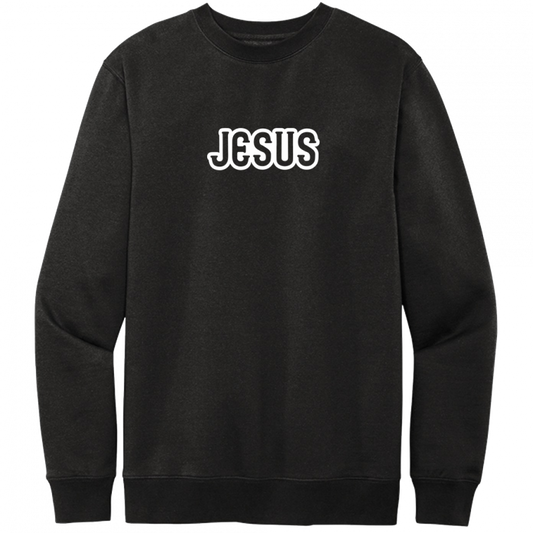 Jesus White Design Crewneck Sweatshirt