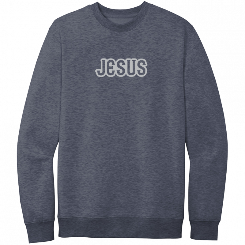 Jesus Gray Design Crewneck Sweatshirt