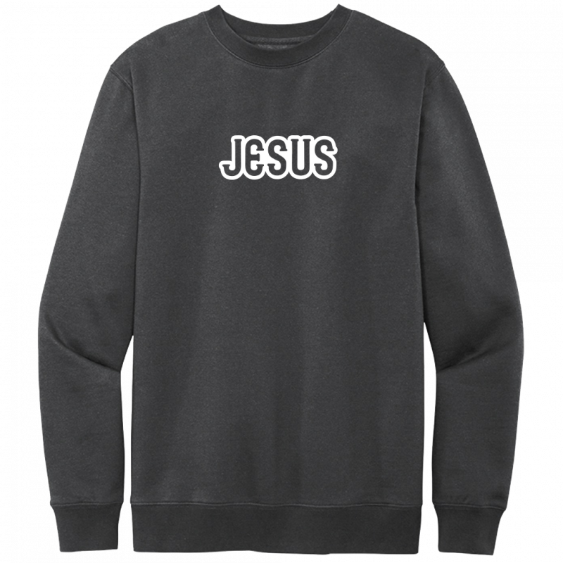 Jesus White Design Crewneck Sweatshirt