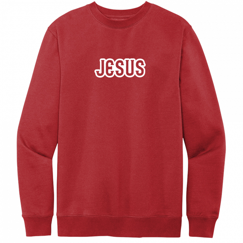 Jesus White Design Crewneck Sweatshirt