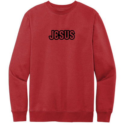 Jesus Black Design Crewneck Sweatshirt