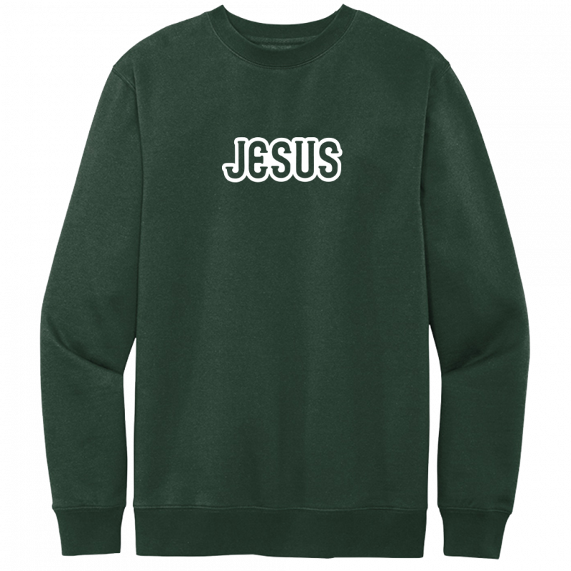 Jesus White Design Crewneck Sweatshirt