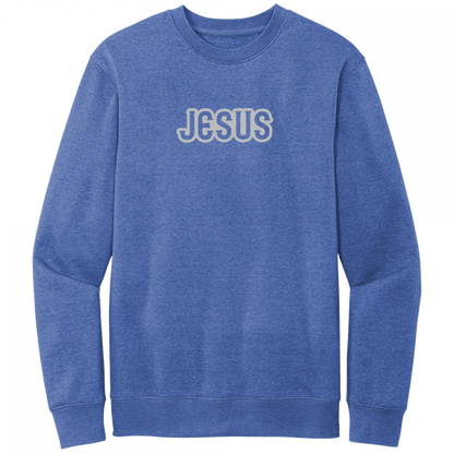 Jesus Gray Design Crewneck Sweatshirt