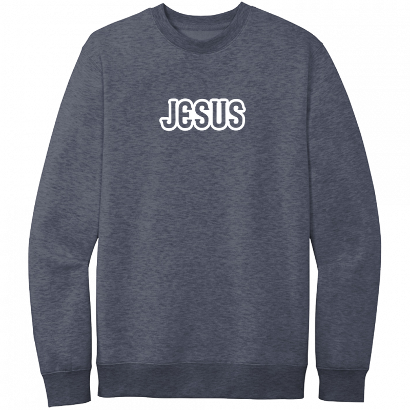 Jesus White Design Crewneck Sweatshirt