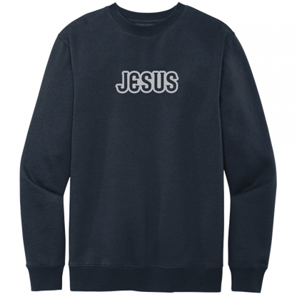 Jesus Gray Design Crewneck Sweatshirt