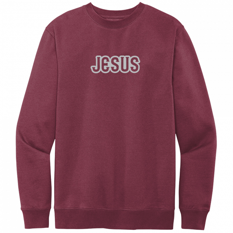 Jesus Gray Design Crewneck Sweatshirt