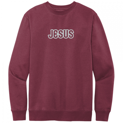 Jesus Gray Design Crewneck Sweatshirt