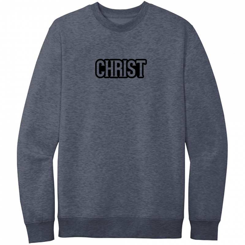 Christ Black Design Crewneck Sweatshirt